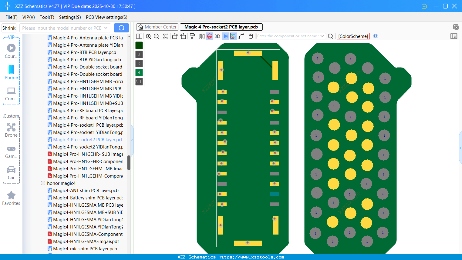 Honor Magic 4 Pro-socket2 PCB Layer